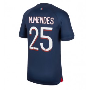 Paris Saint-Germain Nuno Mendes #25 Hemmatröja 2023-24 Kortärmad